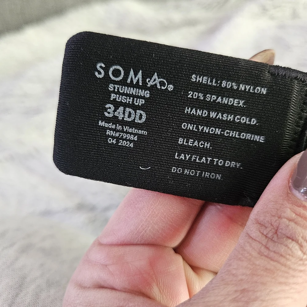 Soma Black "STUNNING" PUSH-UP BRA size 34DD - Picture 7 of 9